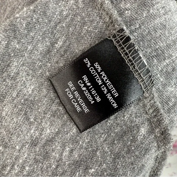 The Beatles long sleeve open back band tee grey Heather Gray Graphic Tee - Picture 10 of 13